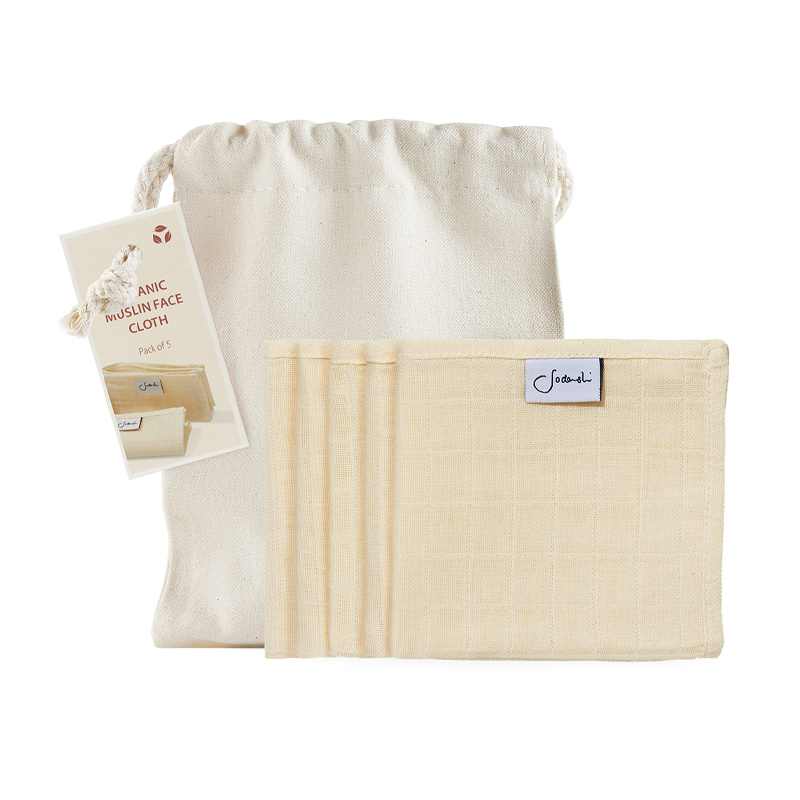 Sodashi Organic Muslin Face Cloth (with bag)