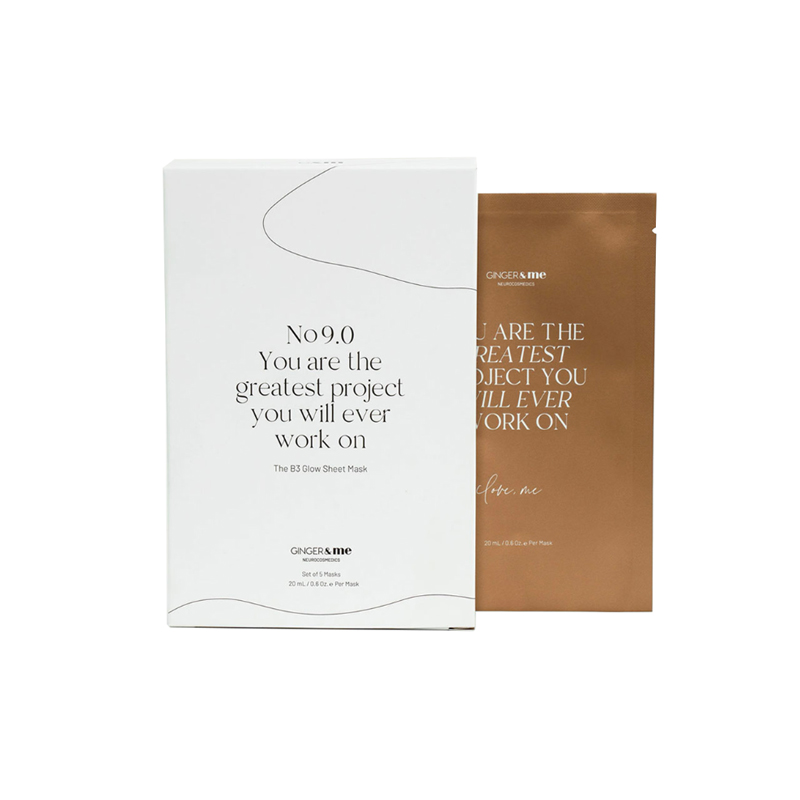 GINGER&ME No. 9.0 B3 Glow Sheet – Mask Box of 5